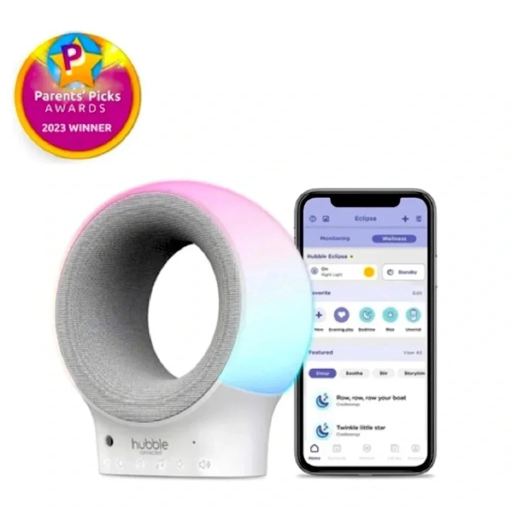 Hubble Connected - Hubble Eclipse - White - Smart WiFi Audio Monitor and Soother